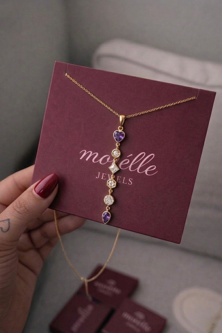 Amethyst Drop Necklace