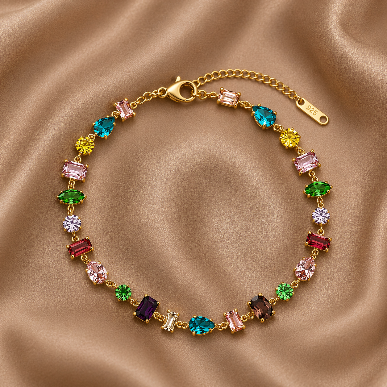 Multicolor Gem Bracelet