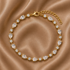 Clear Crystal Teardrop Bracelet