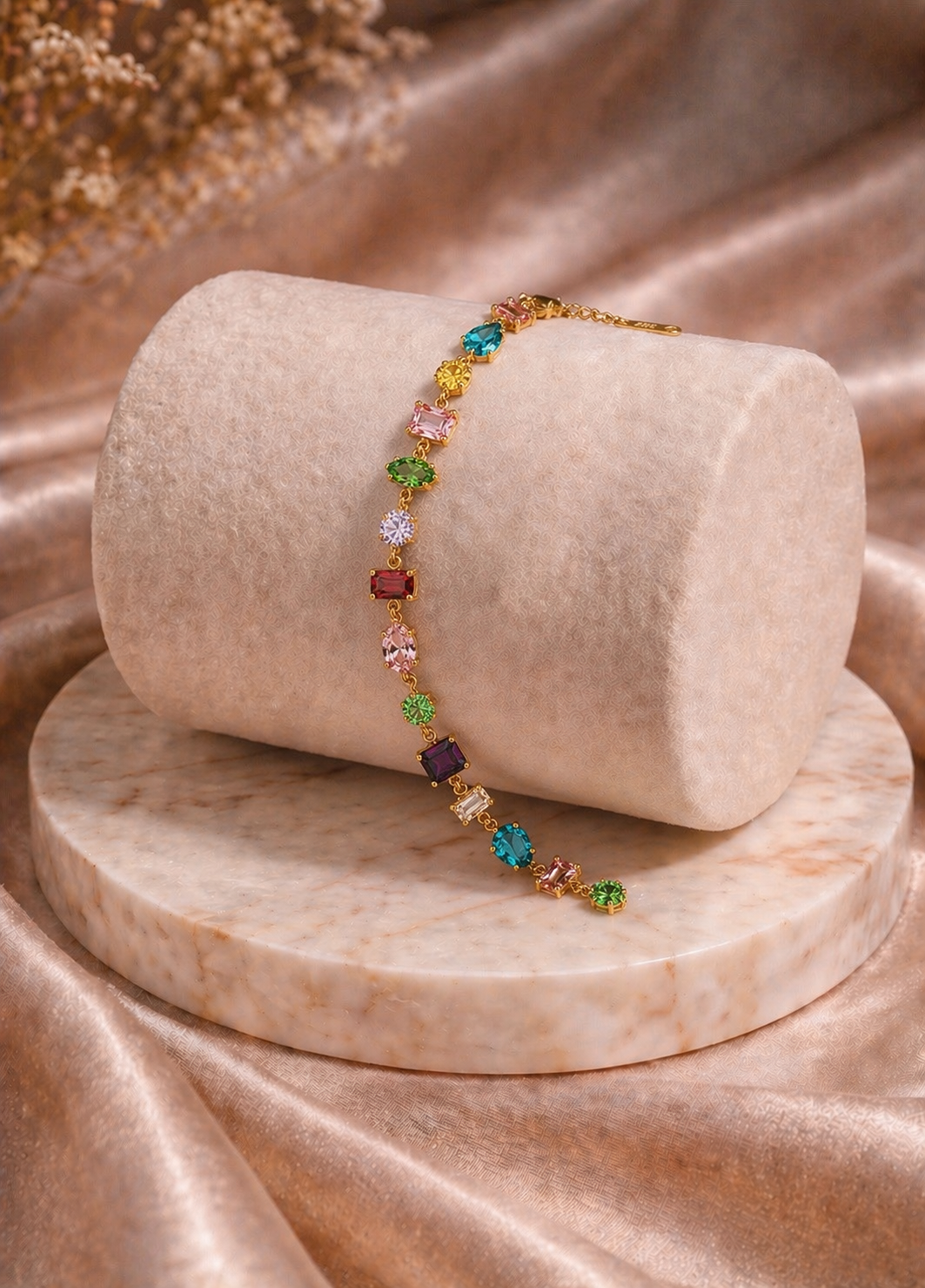 Multicolor Gem Bracelet