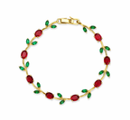 Red & Green Floral Vine
