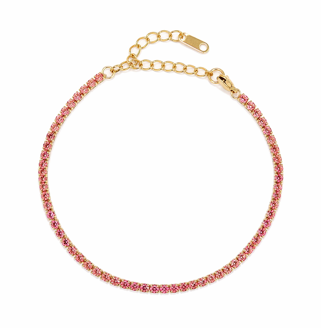 Pink Tennis Bracelet