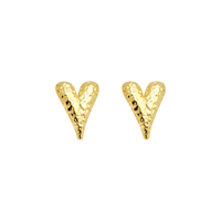 Sculpted Heart Earrings