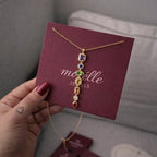 Multi Gem Drop Necklace