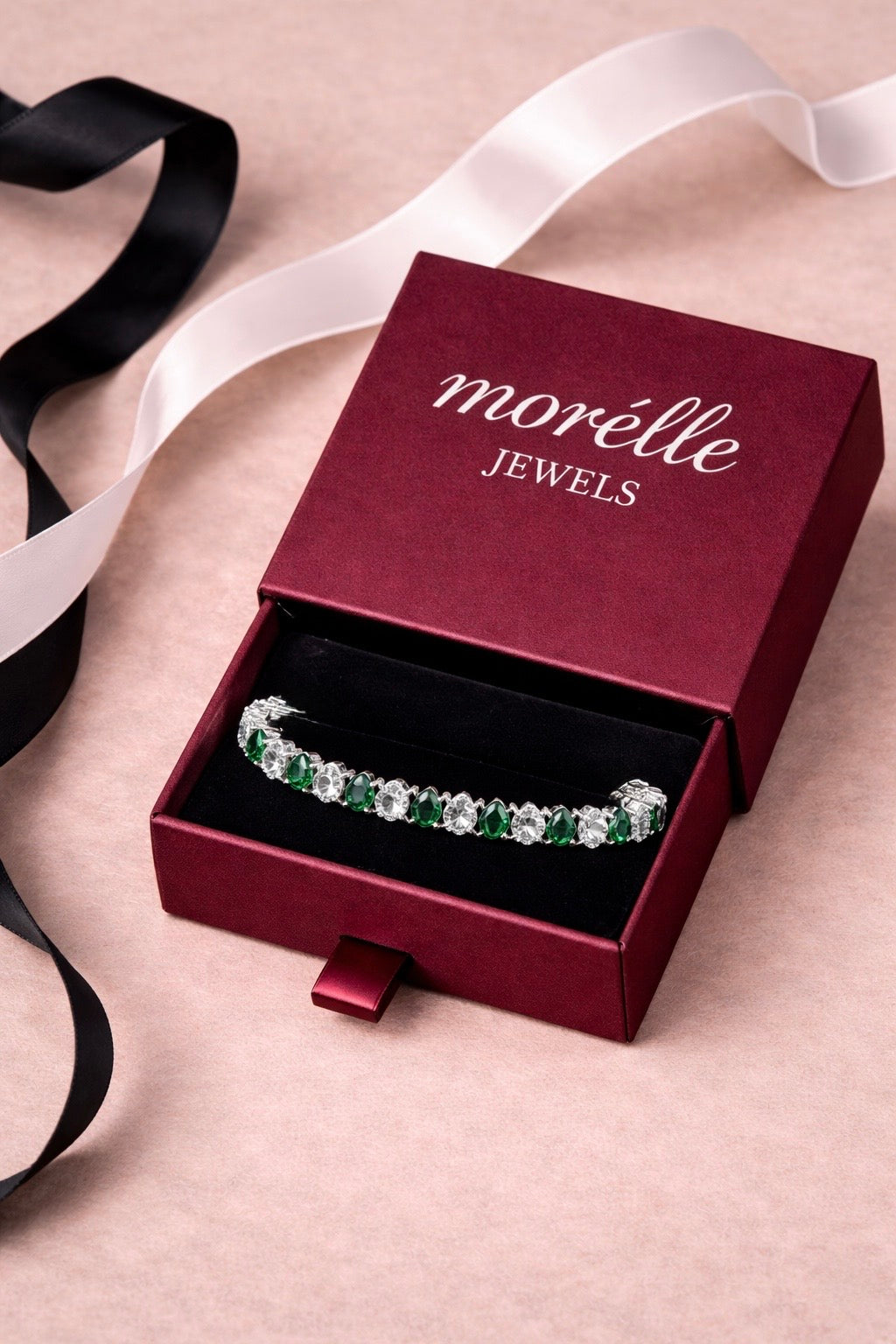 Emerald Crystal Tennis Bracelet