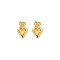 TwinHeart Drop Earrings
