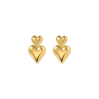 TwinHeart Drop Earrings