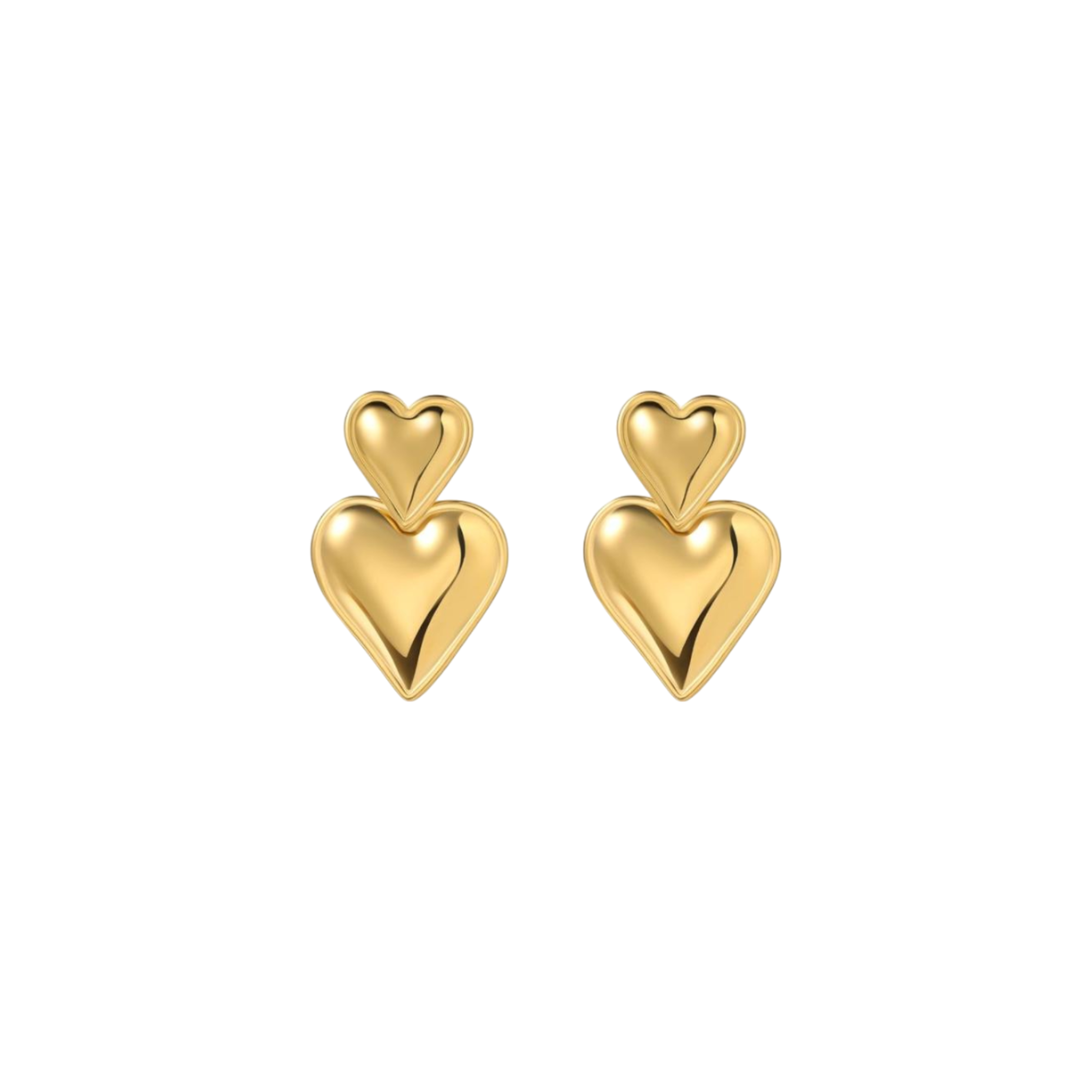 TwinHeart Drop Earrings
