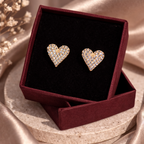 Crystal Heart Studs