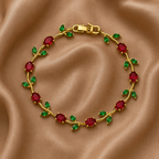 Red & Green Floral Vine