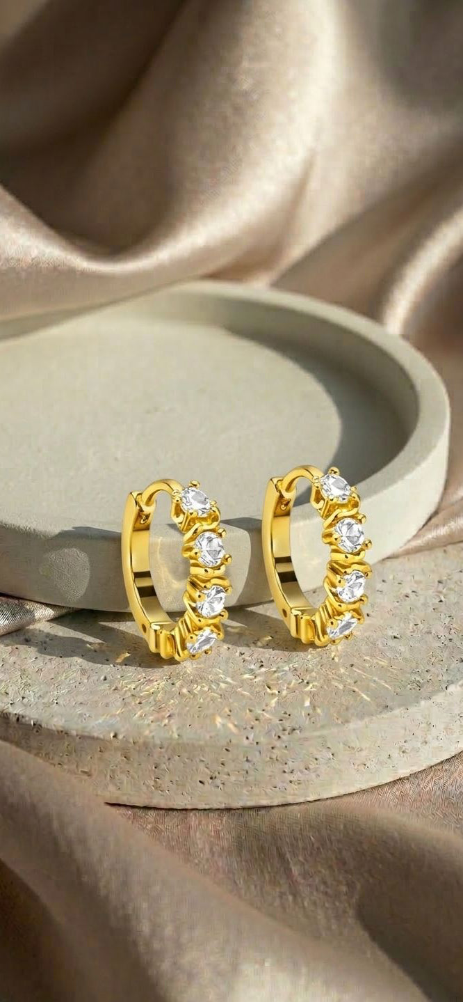 Celeste Crystal Hoops