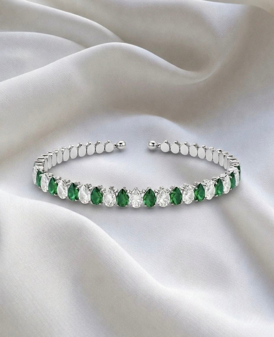 Emerald Crystal Tennis Bracelet
