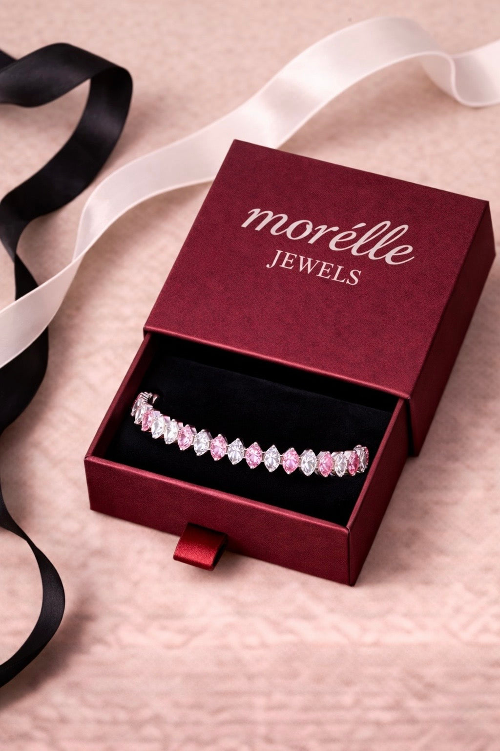 Blush Crystal Tennis Bracelet