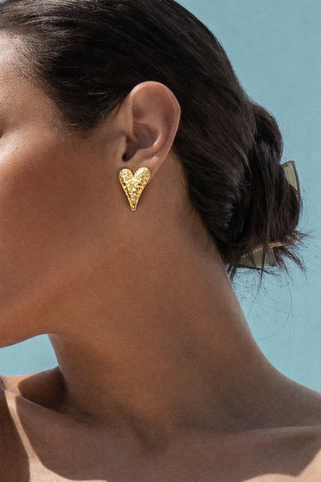 Sculpted Heart Earrings