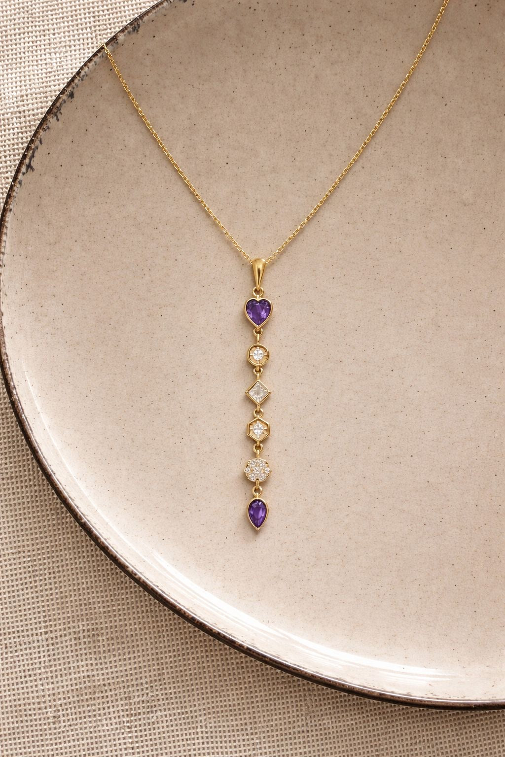Amethyst Drop Necklace