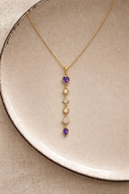 Amethyst Drop Necklace
