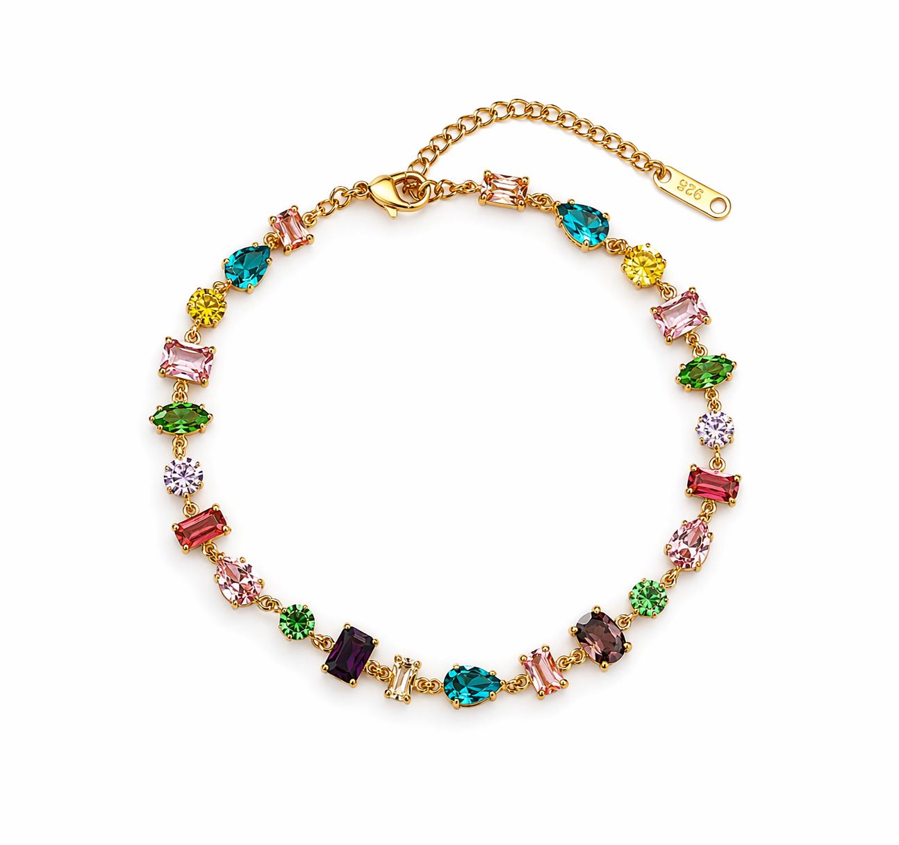 Multicolor Gem Bracelet