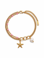 Gold Chain with Starfish & Heart