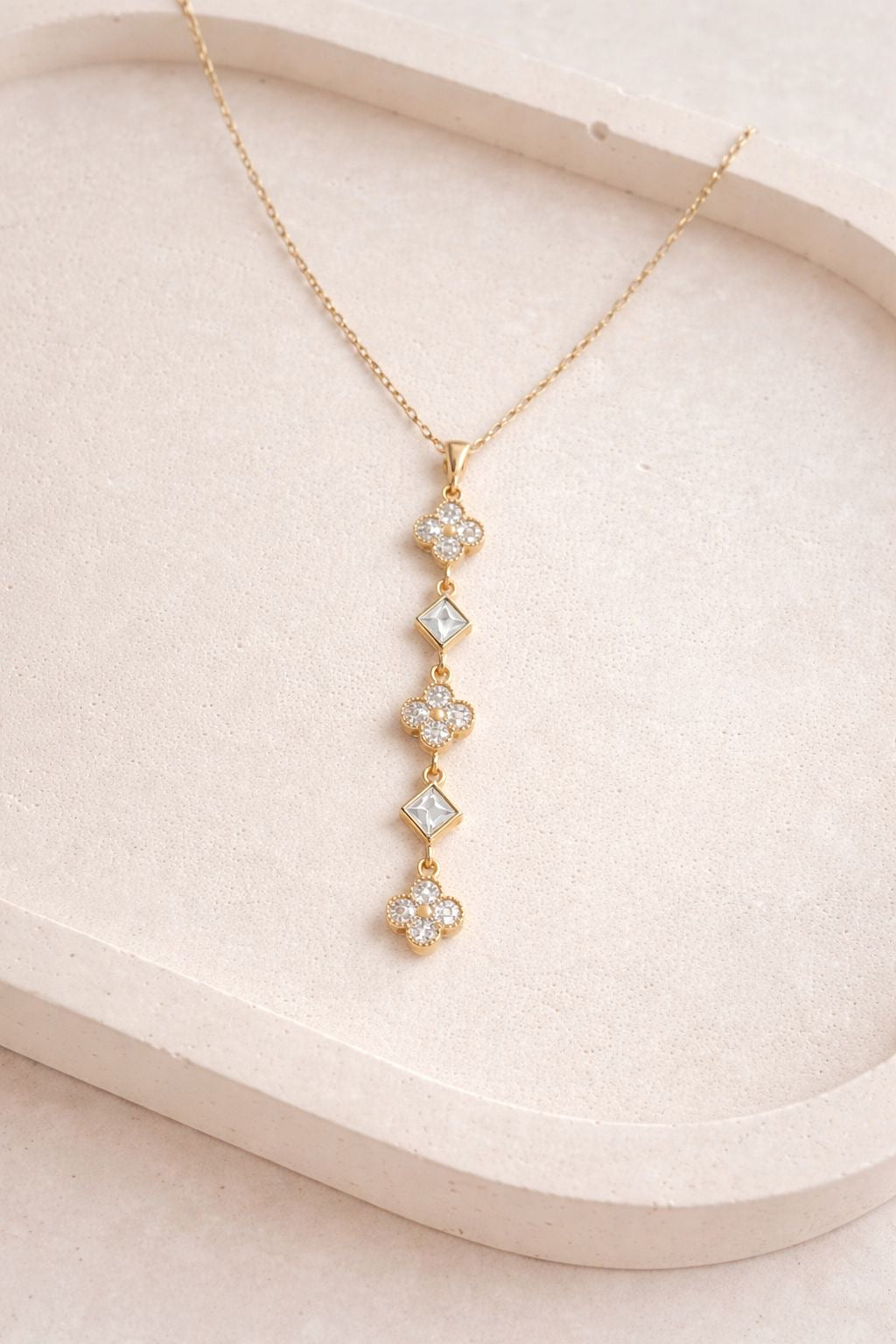 Clover Drop Necklace