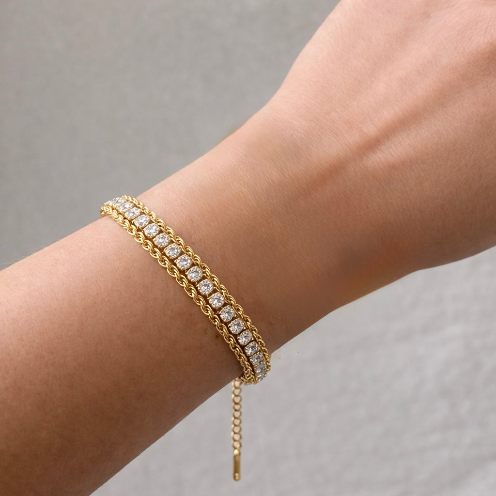 Braided Crystal Bracelet