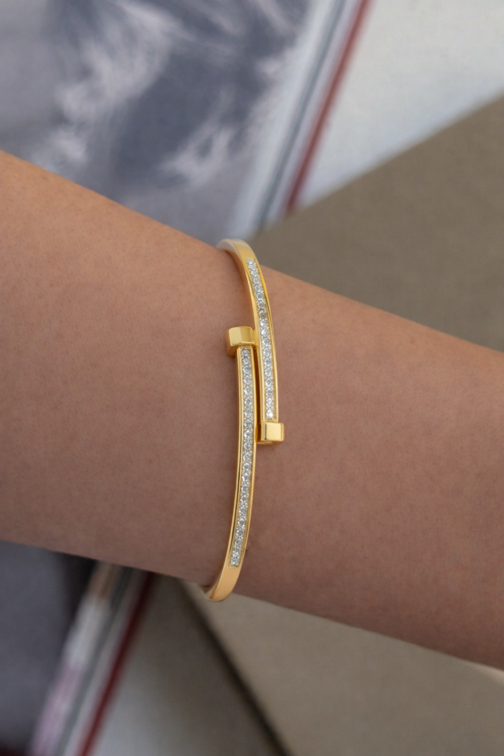 Crystal Nail Bracelet