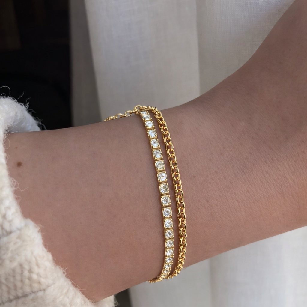 Layered Tennis Bracelet
