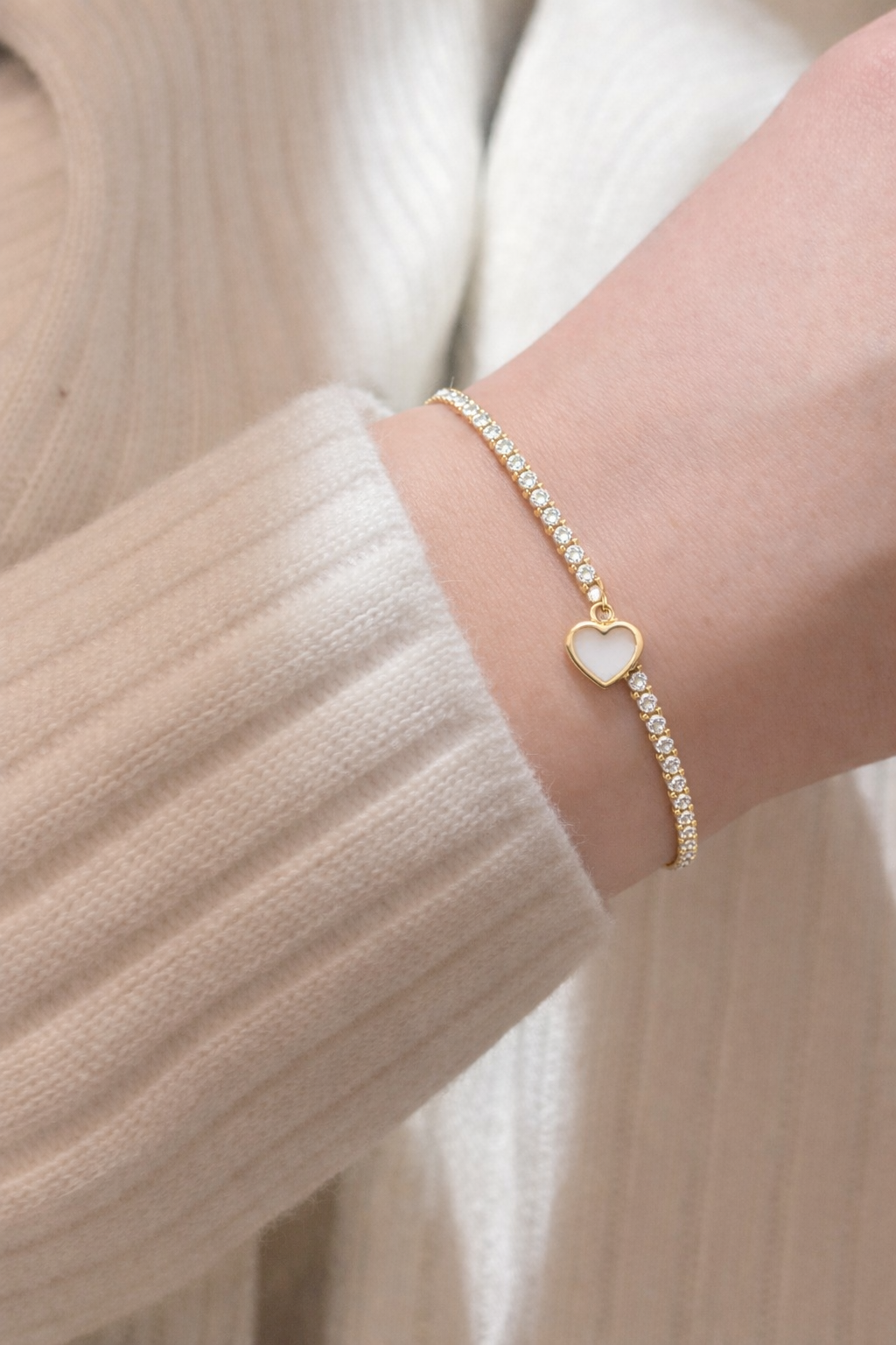 Tennis Heart Bracelet