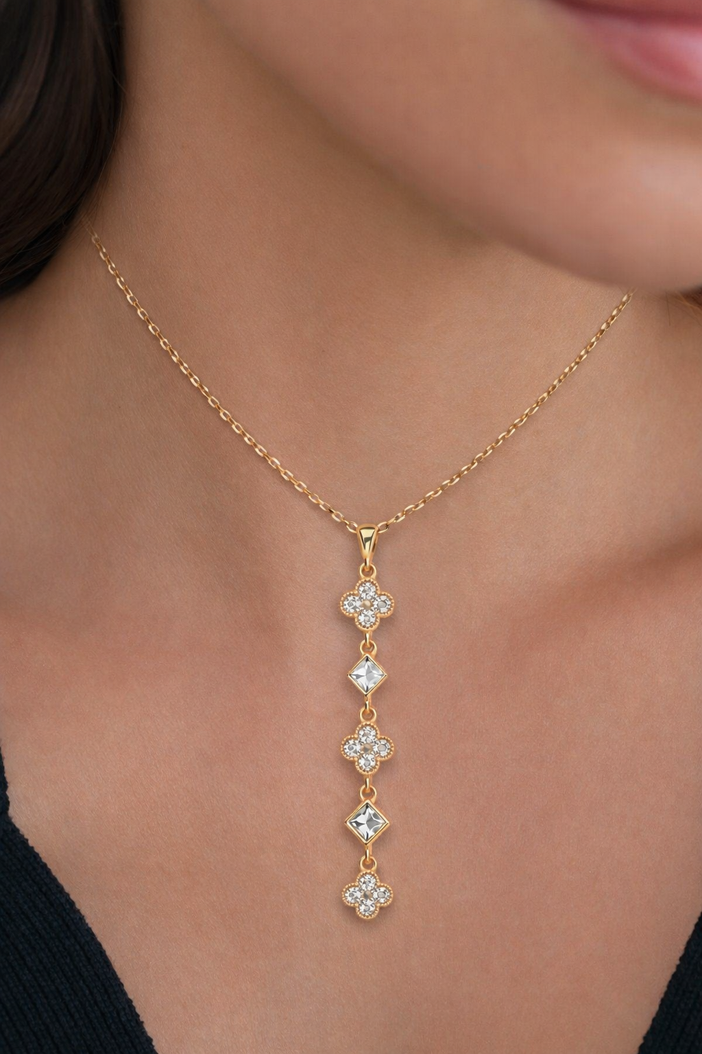 Clover Drop Necklace