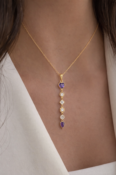 Amethyst Drop Necklace