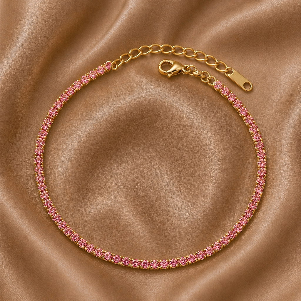 Pink Tennis Bracelet