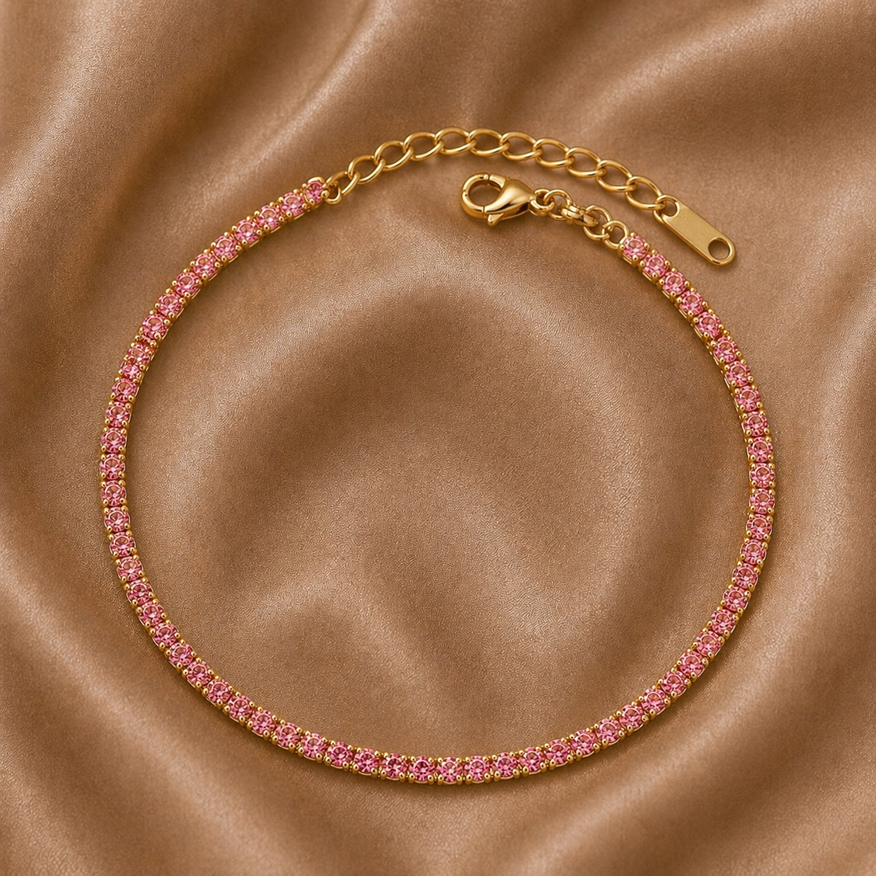 Pink Tennis Bracelet