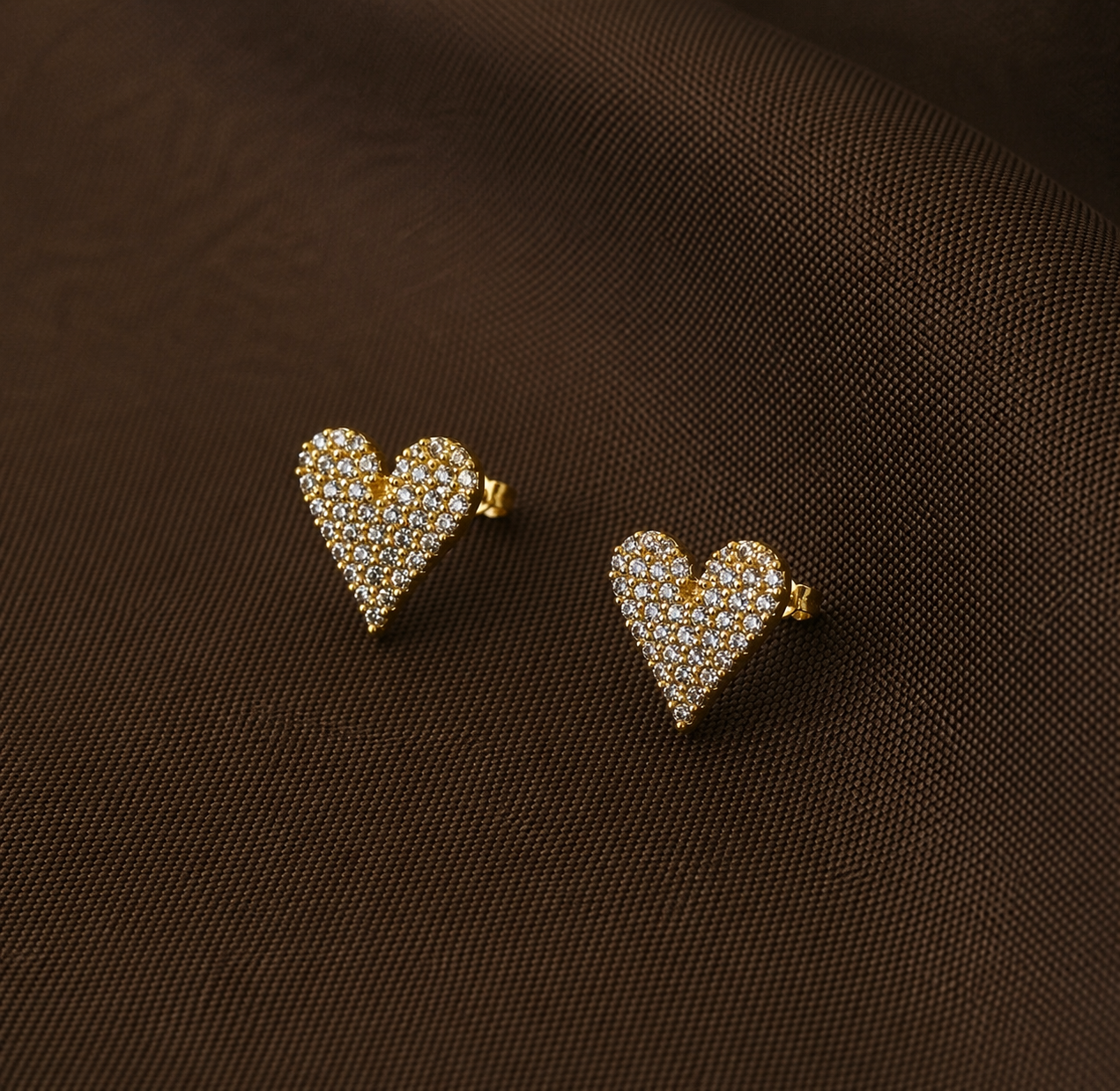 Crystal Heart Studs