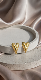 Sculpted Heart Earrings