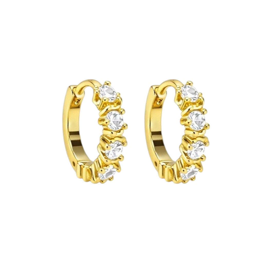 Celeste Crystal Hoops