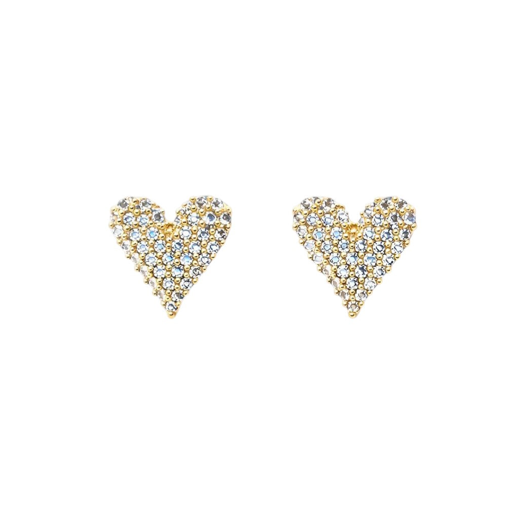 Crystal Heart Studs