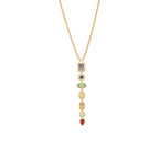 Multi Gem Drop Necklace
