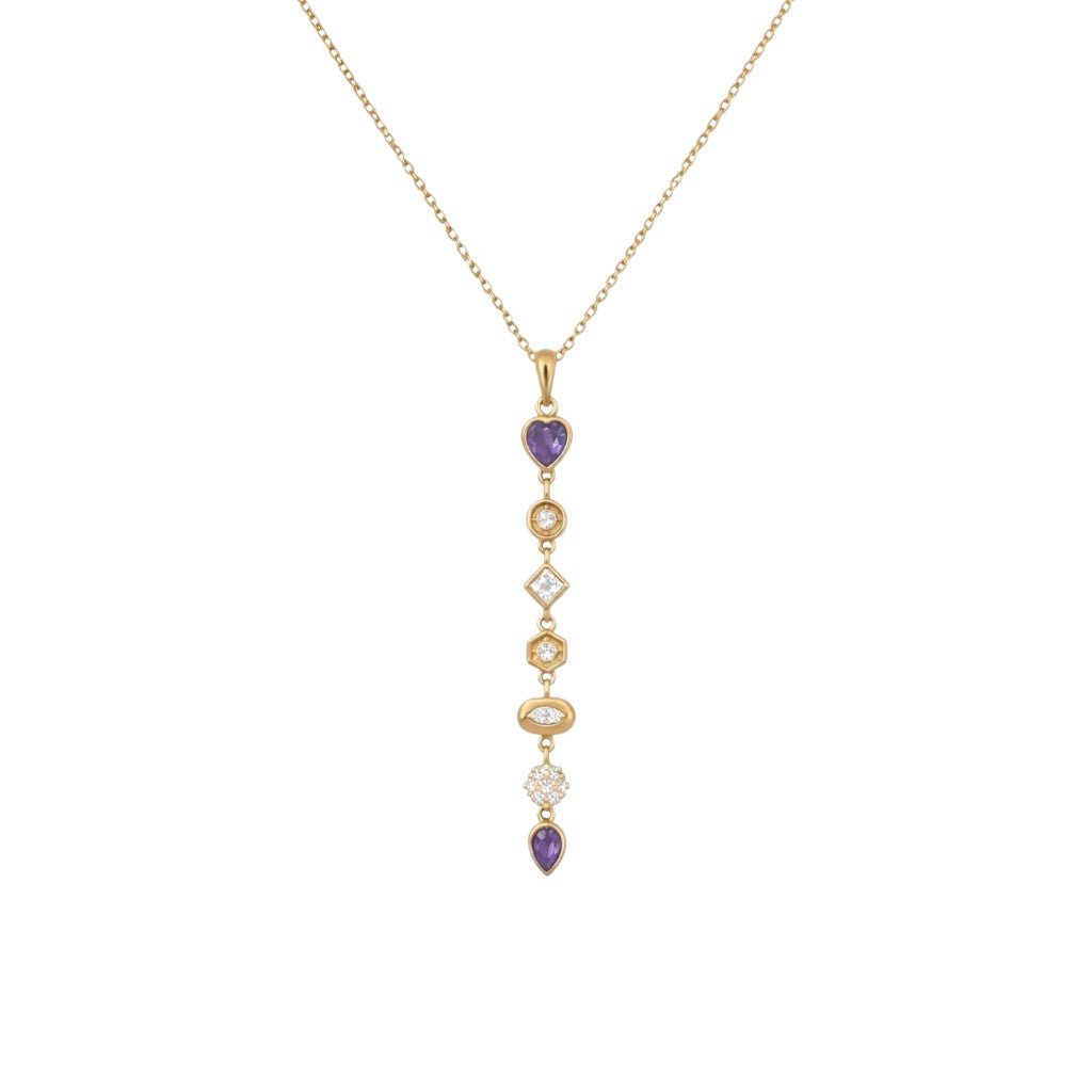 Amethyst Drop Necklace