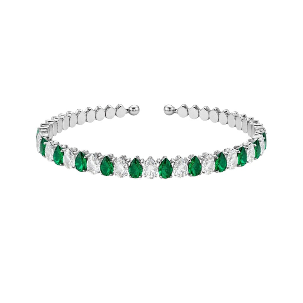 Emerald Crystal Tennis Bracelet