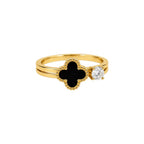 Noir Clover Ring